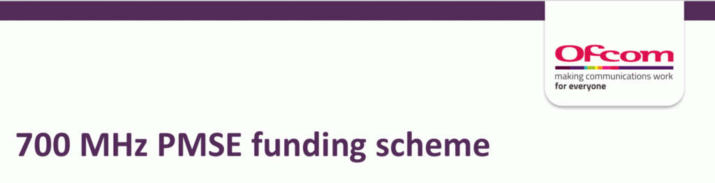 (graphic) 700 MHz PMSE funding scheme